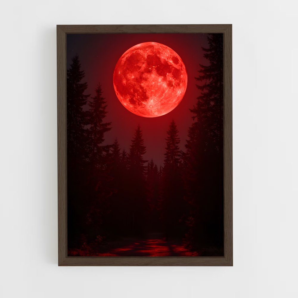 Poster superbe lune écarlate – affiche Système solaire (vue 5)